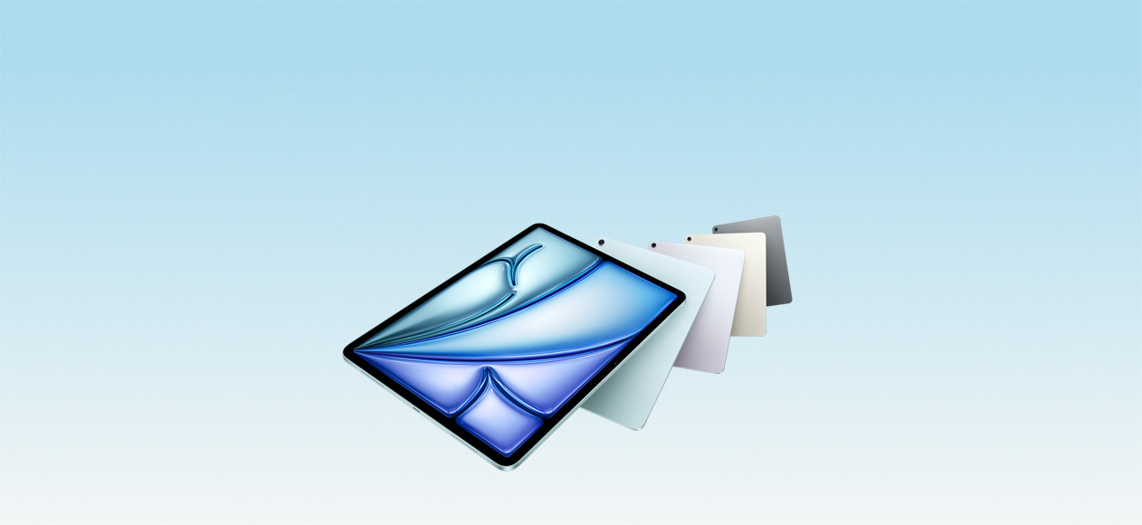 iPad Air models floating