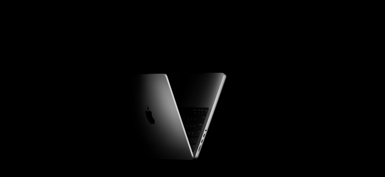 MacBook Pro in V shape
